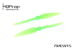 HQ 7X4.5 V1S 7" 2-BLADE PROPS Light Green (2CW+2CCW) - Poly Carbonate